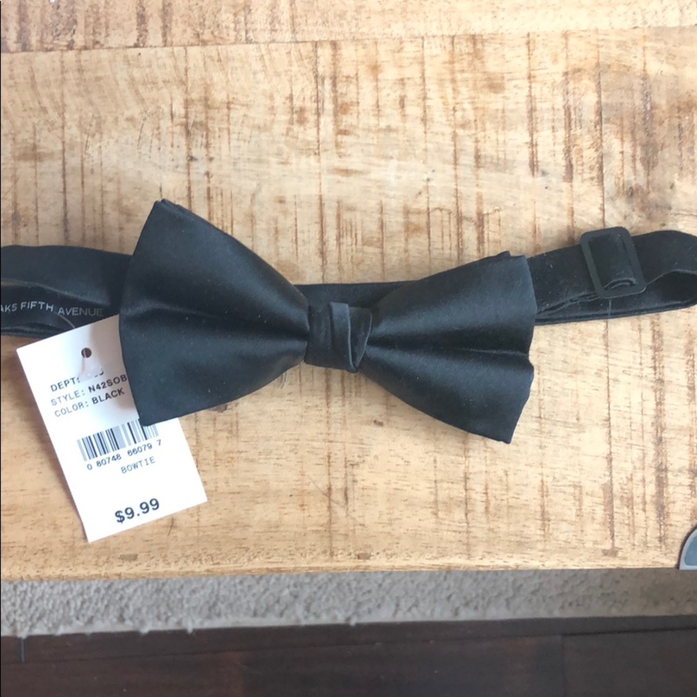 Saks Fifth Avenue black bow tie